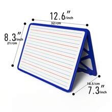 Portable Handheld White Board, Double-Sided Magnetic Dry Erase Board, Writing Pad For Kids Drawing And Note Taking,  Whiteboard - Blue - View 2