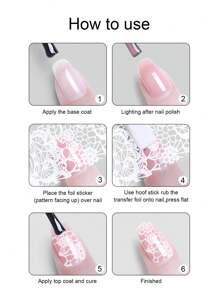 Beautizon Nailartlab 10 件装蕾丝花朵指甲饰品贴花 DIY 艺术哥特式风格深色指甲装饰贴纸 - 彩色 - 查看 12