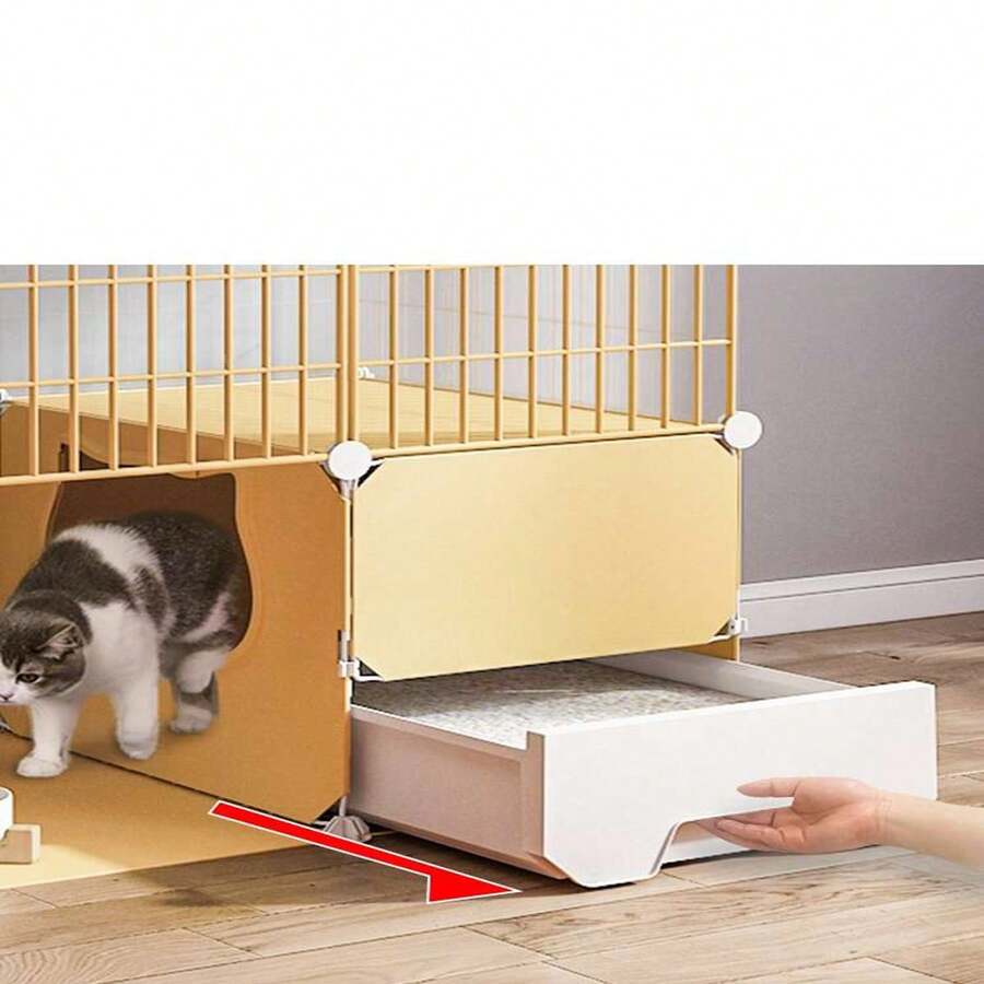 3Tier Spacious Cat Cage With Litter Box, Indoor Cat House Villa, Sale