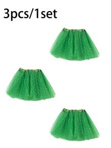 Vestido de tutú de pastel de ballet colorido, colores brillantes, estrellas y luna con lentejuelas brillantes, vestido de gasa multicapa, disponible en sets de 1 pieza, 3 piezas o 5 piezas, adecuado para jugar a la princesa de hadas, actividades de fiesta festiva. Accesorios del Día de San Valentín - A - Ver 19
