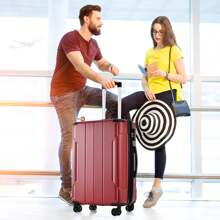 MERAX Hardshell Luggage Sets 3 Pcs Spinner Suitcase With TSA Lock Lightweight 20''24''28'' Travel Suitcase Suitcases Suit Case Durable Travel Luggage Carry On - 紅色 - 查看 3
