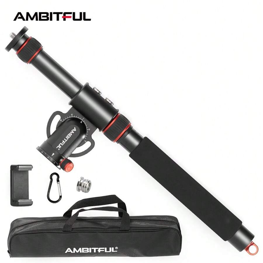 AMBITFUL GM104 106cm Aluminium Alloy Tripod Extended Crossbar Adjusted Multi-Angle Shooting Portable Crossbar For Loading 10KG
