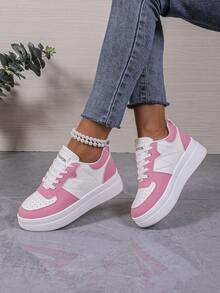 أحذية رياضية نسائية، أحذية رياضية خارجية،أحذية مدربين عادية - وردي - مشاهدة 2