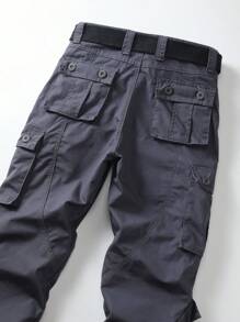 AKARMY Men's Casual Cargo Pants  BDU Camo Pants Combat Work Pants With 8 Pockets Outdoor Hiking Pants Multi-Pockets Pants (No Belt) - 戰術狼灰 - 查看 5