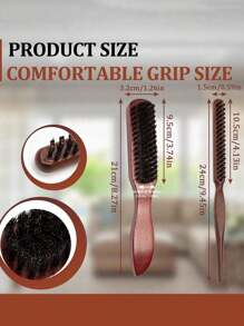 5pcs Bristle Hair Brush Set With Edge Control - For Men And Women - Unscented Mane Bristle Professional Barber Styling Brush For Thick/Thin Hair, No-Power Fade And Clipper Cleaning Comb, Slick Back Smoothing Tool Anti-Static Hair Comb, Scalp Massage Tool For Styling And HairdressingSlick Back, Teasing & Smoothing Combs-, Hair Brush, Comb, Hair Tools, Hair Brush, Mini Hair Brush, Detangling Brush, Hair Brushes, Hair Hair Products, Hair Tools, Hair Stuff, Curly Hair Brush, Hairdressing Equipment,Hair Brush,Slick Back Brush,Styling Brush,Curly Hair Brush,Edge Brush,Hair Comb,Brush Hair,Hair Brush Set,Comb Hair,Comb For Curls,Detangling Brush,Hair Brush For Women,Hair,Travel,Hair Products,Hair Tools,Hair Stuff,Barber,Barber Accessories,Barbershop,Hairdressing Equipment