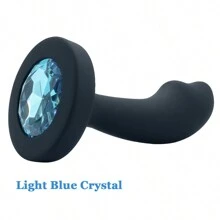 Black Silicone Anal Plug For Women, 3 Sizes, Cute Shark Shaped, Smooth Surface, Crystal Base, Butt Plug, Adult Sex Toy For Men And Women, Anal Training Plug, Anal Dildo, Adult Game Toy - Black - View 8