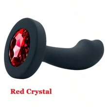 Black Silicone Anal Plug For Women, 3 Sizes, Cute Shark Shaped, Smooth Surface, Crystal Base, Butt Plug, Adult Sex Toy For Men And Women, Anal Training Plug, Anal Dildo, Adult Game Toy - Black - View 7