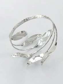 1pc Silver Metal Curtain Tie Backs, Home Decor - Silver - View 4