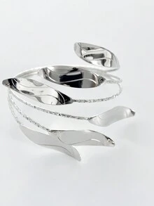 1pc Silver Metal Curtain Tie Backs, Home Decor - Silver - View 6