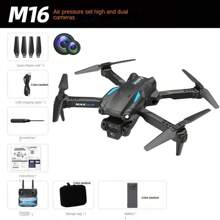 M16 Drone Toy, With Dual Cameras, Battery, Mobile App Control, Altitude Hold, Tool Kit, Indoor Flyer Quadcopter, Halloween/Christmas/New Year Gift