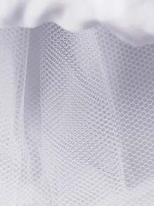 Tween Girl Flower Girl Tulle Ball Gown Rhinestone Princess Pageant Party Dress - Pink - View 7