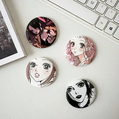 1 pieza Insignia de estilo anime ROCKSTAR, Decoración de insignia de mochila de moda NANA, Accesorio de insignia de mochila escolar de chica genial otaku, Accesorio de insignia de regalo de Halloween para vestir, Encanto de mochila, accesorio para camisas, chaquetas, joyería, ropa de Navidad, regalos divertidos y lindos para maestros