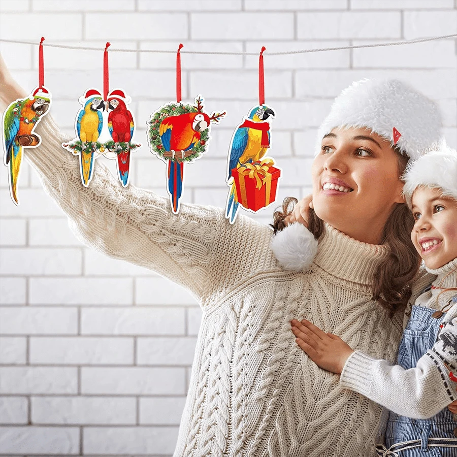 12 Christmas Eve Decorations Parrot Christmas Tree Decorations