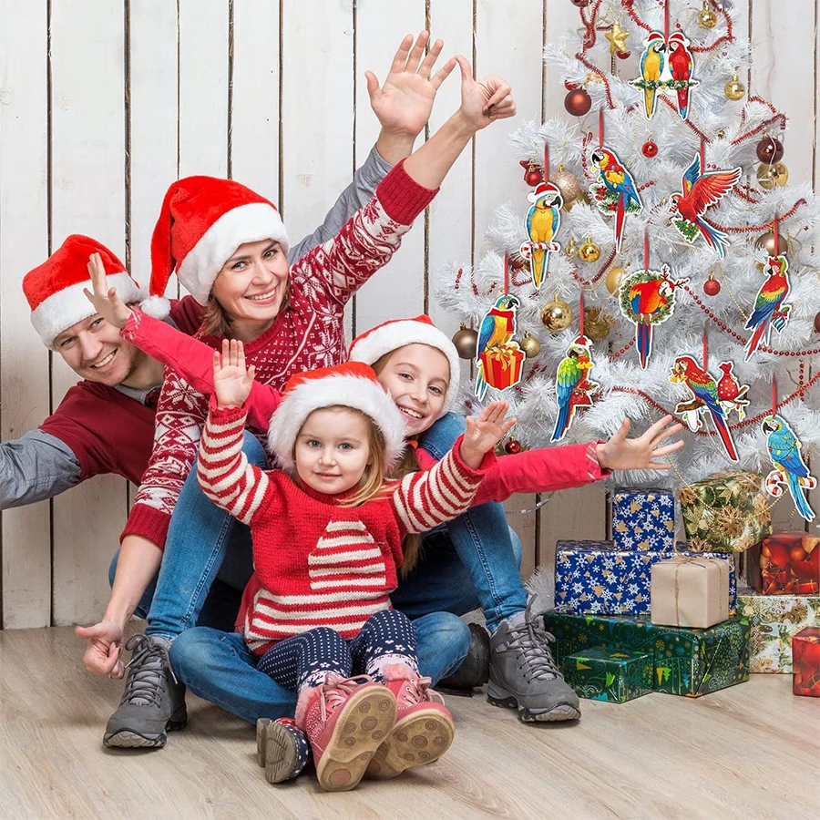 12 Christmas Eve Decorations Parrot Christmas Tree Decorations