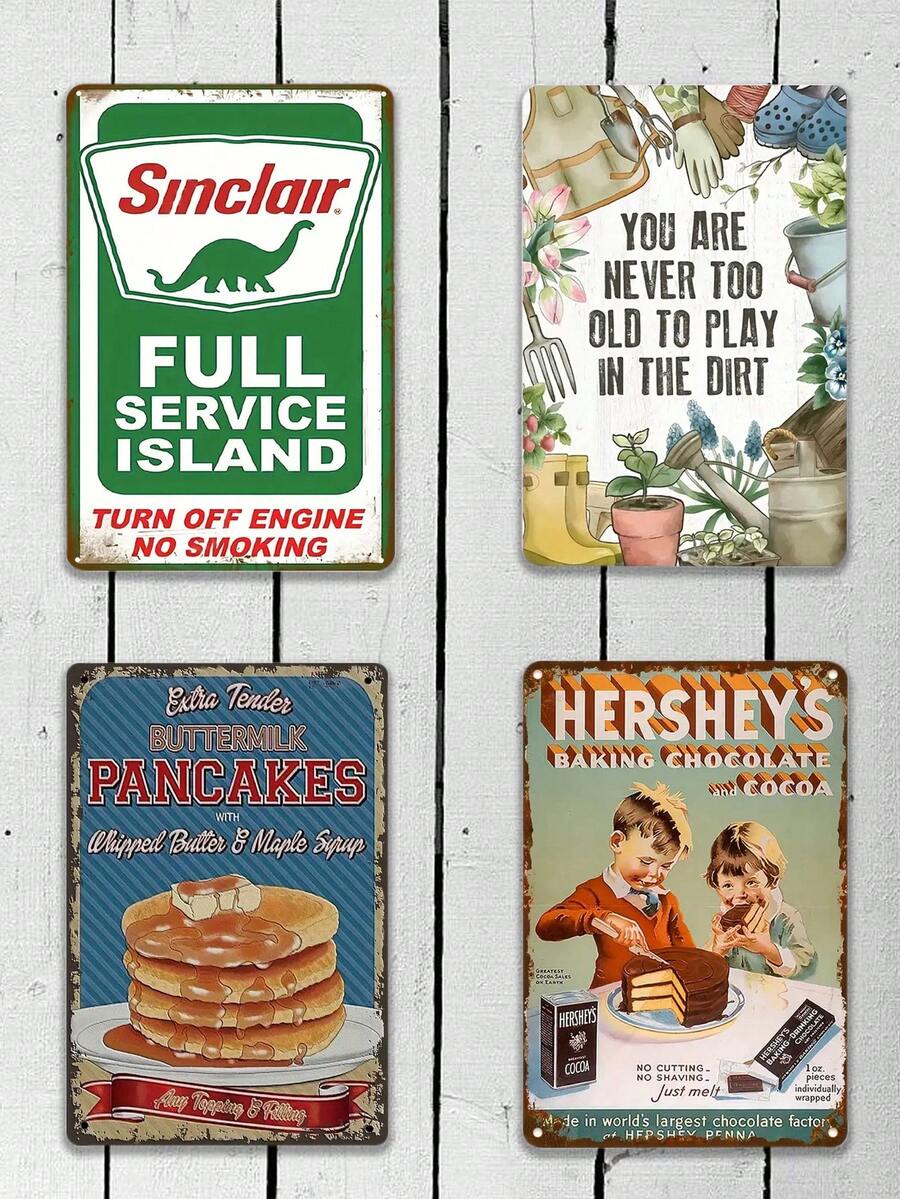 1 Pc Sinclair Oil Vintage Metal Tin Sign - Multicolor - View 1