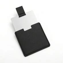 1pc Stainless Steel Small Unbreakable Mirror, Creative Gift Makeup Mirror. Stainless Steel Portable Compact Folding Mirror, Multi-Color Shells, Polished Surface, Perfect For Travel And Office Desk Use, Batteryless, Suitable For All Occasions - Multicolor - View 18