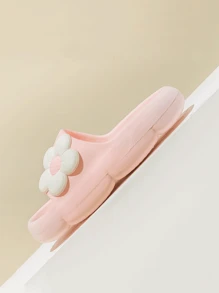 全新卡通花朵可爱室内家居防滑软底儿童拖鞋女童夏季 - 粉色 - 查看 5