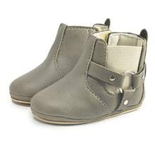 Children's Ring Booties With Great Finish - Xám - Xem 3