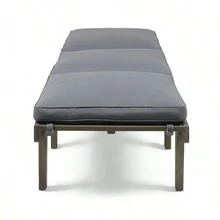ARIANA KD WOOD CHAISE LOUNGE W/ CUSHION - Grey+Wood+Fabric as Pic - View 14