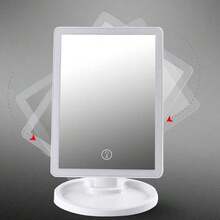 FD LED Makeup Mirror With Lights, 180 Degree Free Rotation, Adjustable Brightness Touch Screen, USB Rechargeable, Pink And White Color Sent Randomly - Multicolor - View 9