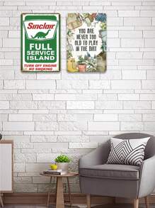 1 Pc Sinclair Oil Vintage Metal Tin Sign - Multicolor - View 5