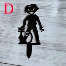 Halloween Party 4pcs Spooky Little Devil Garden Stake - Contemporary, Halloween Decoration For Outdoor Use, Halloween Decor, Halloween Accessories - Black - View 10