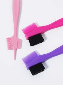 3 件套美发梳套装双面边缘控制发刷梳子组合，发刷，梳子，美发工具，美发产品及配件适用于理发沙龙美容旅行必需品 - 彩色 - 查看 4