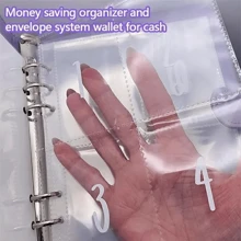 100 Envelope Challenge Binder Cash Savings Challenge Book Saving Money Envelope. - Pink - View 3