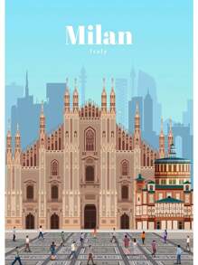 1 幅阿姆斯特丹东京伦敦冰岛巴厘岛温哥华旅行海报艺术城市绘画风景帆布画无框 - 彩色 - 查看 65