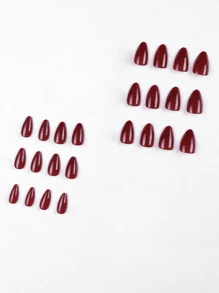 24 Peças Unhas Falsas Acrílicas Reutilizáveis de Cor Amêndoa Brilhante de Baga, Design Vermelho Cereja, Adequado para Manicure DIY de Mulheres, Minimalista Doce, Estilo de Luxo Elegante, Adesivos de Unha Removíveis, Adequado para Feriados, Festas, Reuniões, Uso Diário. Inclui: 24 Tiras de Gel para Unhas e 1 Lixa de Unha. Fácil de Aplicar nas Unhas. Suprimentos de Arte de Unhas.