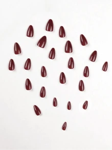 24 Peças Unhas Falsas Acrílicas Reutilizáveis de Cor Amêndoa Brilhante de Baga, Design Vermelho Cereja, Adequado para Manicure DIY de Mulheres, Minimalista Doce, Estilo de Luxo Elegante, Adesivos de Unha Removíveis, Adequado para Feriados, Festas, Reuniões, Uso Diário. Inclui: 24 Tiras de Gel para Unhas e 1 Lixa de Unha. Fácil de Aplicar nas Unhas. Suprimentos de Arte de Unhas.