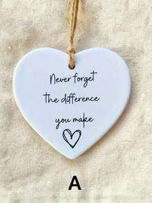 1 件感谢礼物、心形标语图形友谊礼物、带文字的亚克力心形饰品、朋友礼物、悬挂装饰、派对礼品、奇怪的东西、送给女性朋友的鼓舞人心的积极礼物、母亲节礼物（绳子颜色和款式随机，不含包）