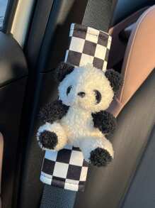 1 miếng bảo vệ vai dây an toàn ô tô hình gấu trúc nhồi bông hoạt hình trang trí xe hơi chống bó cứng bảo vệ - Một cỡ - Xem 6