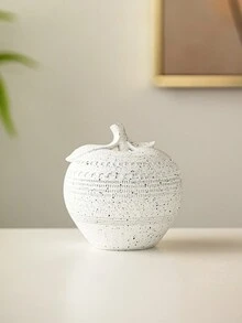 1 pieza Decoración de resina con forma de manzana, adorno de estilo lujoso y creativo, adecuado para escritorio, oficina, estantería, entrada, sala de estar, decoración del hogar, Navidad, Nochebuena, decoraciones navideñas, decoración de habitación, invierno