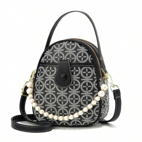 Bolso de moda pequeño - Interior espacioso con múltiples bolsillos, diseño con capas estilizado, correa ajustable cómoda, versátil atemporal, diseñado exclusivamente para mujeres, perfecto para uso casual y diario