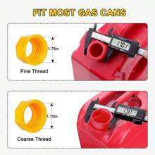 3x Replacement Gas Can Spout Nozzle Vent Kit, Nozzle Tanks Gas Tank Nozzle Replacement Kit Fits Most 1/2/5/10 Gallon, Replacement Gas Can Spout Replacement Kit With Caps And Stoppers For Fuel Containers