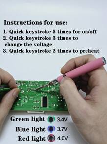 510 螺纹电池笔烙铁焊接套件，可调电压，便携式设计，带 510 螺纹充电器，小巧、迷你、有趣、室内外使用，非常适合 DIY 项目、球棒、维修