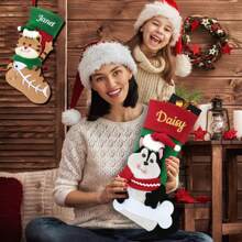 Personalized Cat Dog Christmas Stockings, Custom Christmas Stockings, Unique Shaped Cat Christmas Stocking For Your Beloved Pets, Fireplace Hanging Xmas Decorations, Tailored With Names For Cats And Dogs Gifts Birthday Graduation - Multicolor - View 10