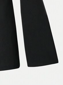 Bộ 2 chiếc/bộ áo len chui đầu và quần ống loe thường ngày cho bé gái tuổi teen, trang phục thời trang in họa tiết, mùa thu/đông - Màu Khaki - Xem 6