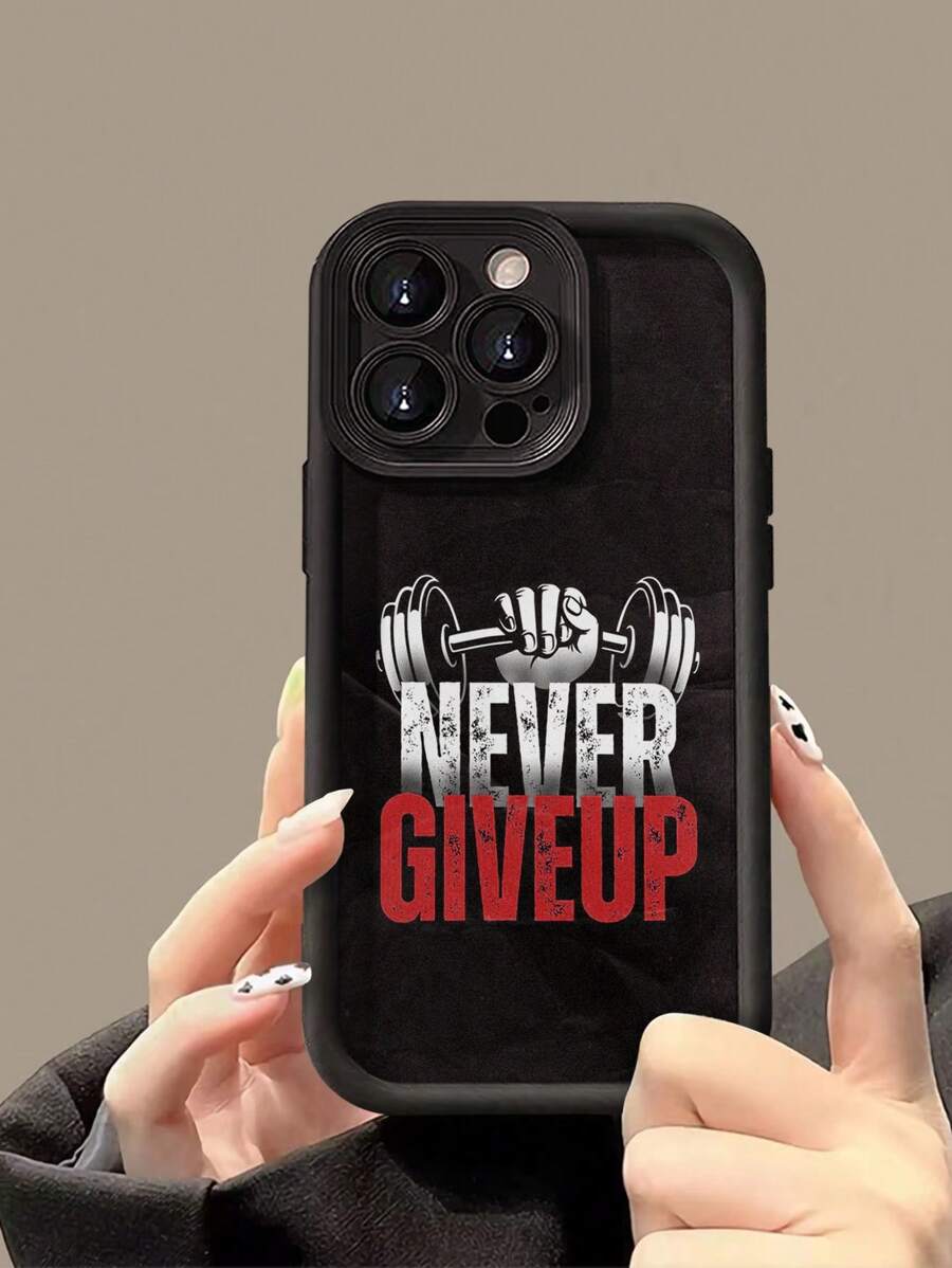 Fitness Slogan Rugged Phone Case, Shockproof & Scratch-Resistant Textured Painted Cover Compatible With IPhone 16 Pro Max, IPhone 15 Pro Max, IPhone P13, IPhone P14, IPhone P11, IPhone P12, IPhone XS/XR/7/8, Samsung Galaxy A50, A12, A32, A52, A72, A51, A21S, A13, A14, S22 Ultra, S23, A33, A53, S20 FE, Redmi 11, 12 Pro, 12/12X, Note 11, 9A, 9C, Poco X3 NFC, Redmi 10, 9, Note 9, 12C, Note 11 Pro, Redmi 10C, Note 8 Pro - Multicolor - View 1