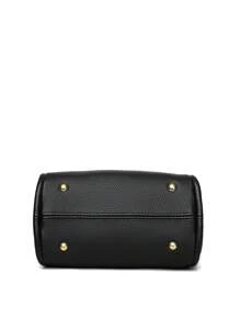 1pc Plain Bucket Handbag, Simple Crossbody Bag, Suitable For Women Daily Use - Black - View 7