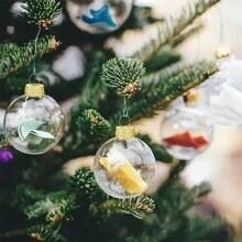 Gold Silver Christmas Ball Caps For Xmas Tree Ornament Removable Metal Hanger DIY Xmas Ball Hanging Ornaments New Year Party Decoration - Multicolor - View 12