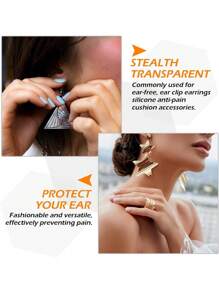 AVYRING Earring Stickers For Heavy Earring Ear Stickers For Split Earlobes Earring Lobe Support Patches Protectors Stickers For Earring, Earring Backs With Storage Box - Clear - View 6