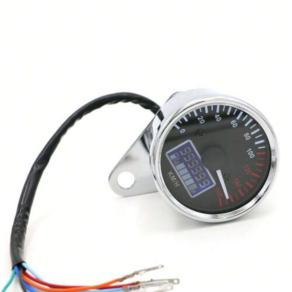 Speedomètre numérique LCD 12V universel pour moto, odomètre, jauge de carburant, café racer