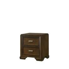Contemporary Style 1pc 2-Drawer Nightstand Dark Brown Finish Wooden Home Bedroom Furniture - Nâu + Gỗ + Hiện đại như hình - Xem 2