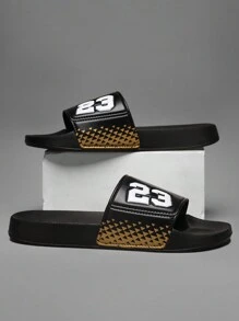 Men's Lightweight Thick Sole Breathable Black Open Toe Non-Slip Sandals