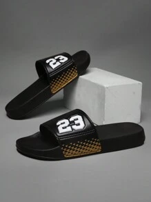 Men's Lightweight Thick Sole Breathable Black Open Toe Non-Slip Sandals