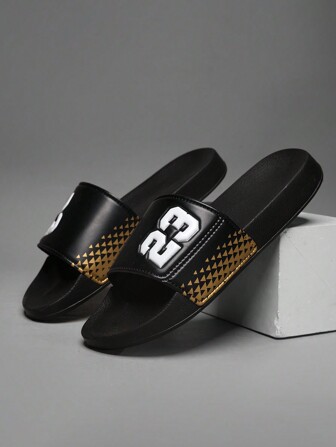 Men's Lightweight Thick Sole Breathable Black Open Toe Non-Slip Sandals