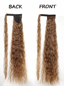 Synthetic Ponytail 32 Inch Super Long Curly Wrap Around Pony Tail Hairpieces For Women Clip In Fake Wig Extensions - Mocha Brown - View 4