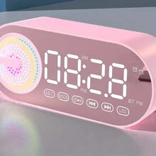 SENBOWE Altavoz inalámbrico de 1200mAh con reloj despertador, altavoz dedicado para estudiantes con subwoofer inalámbrico, radio profesional para exteriores - Multicolor - Ver 8
